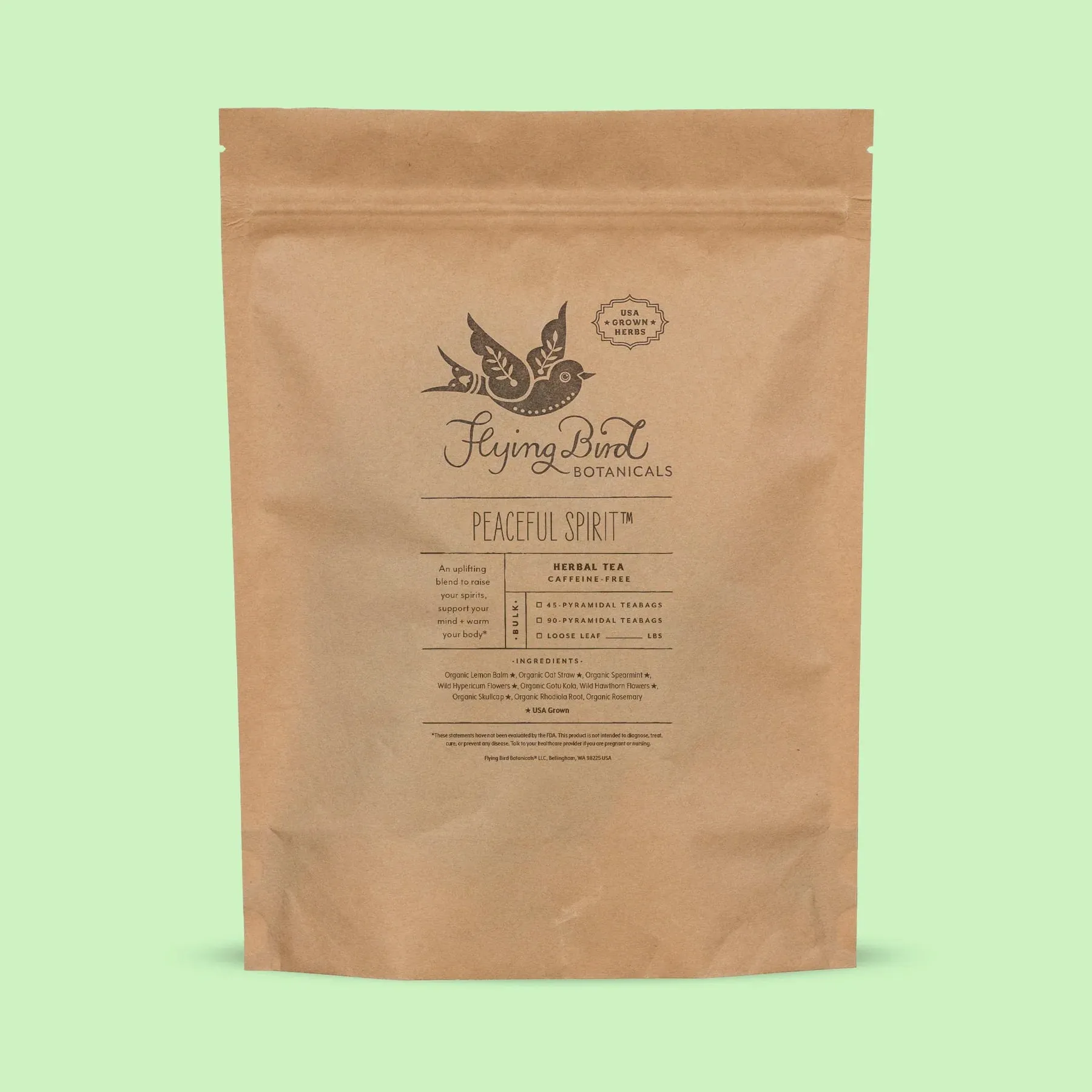 6- Bag Tin: Peaceful Spirit