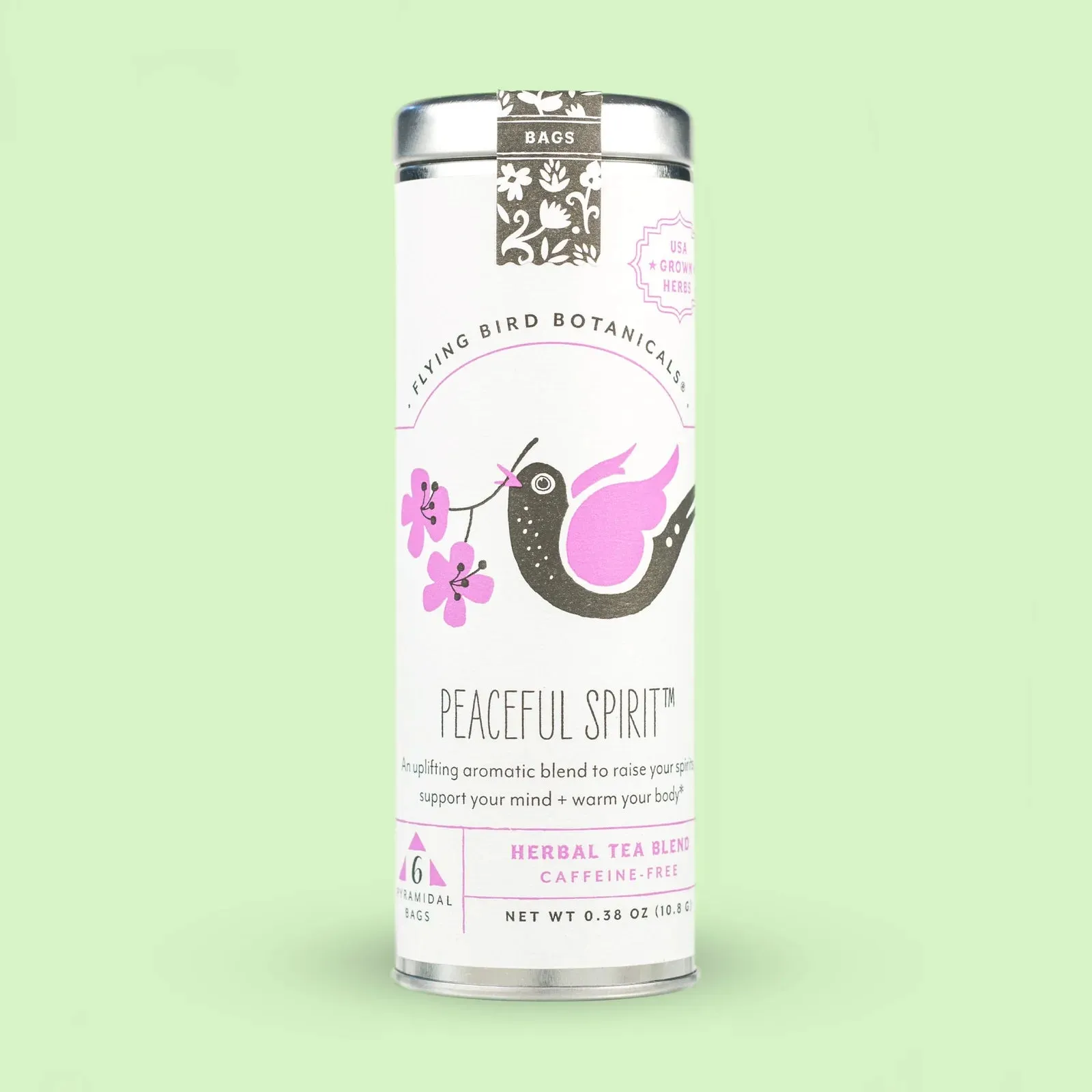 6- Bag Tin: Peaceful Spirit