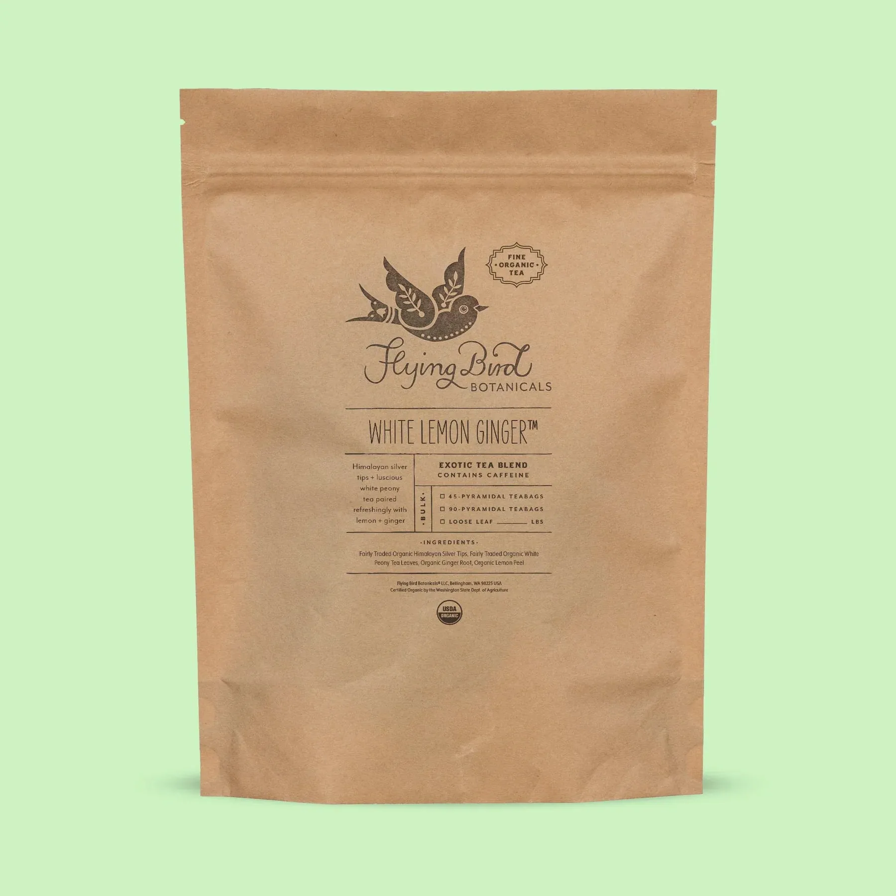 6- Bag Tin: White Lemon Ginger