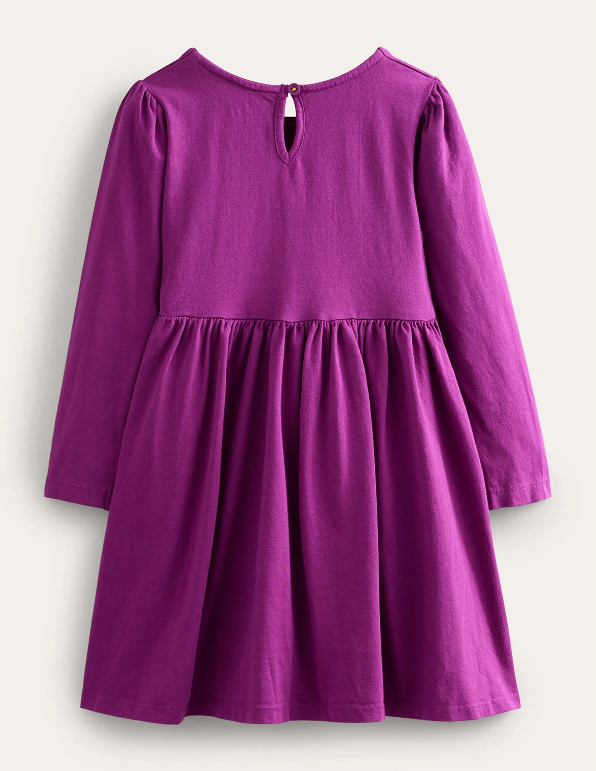 Appliqué Jersey Dress-Chrysanthemum Purple