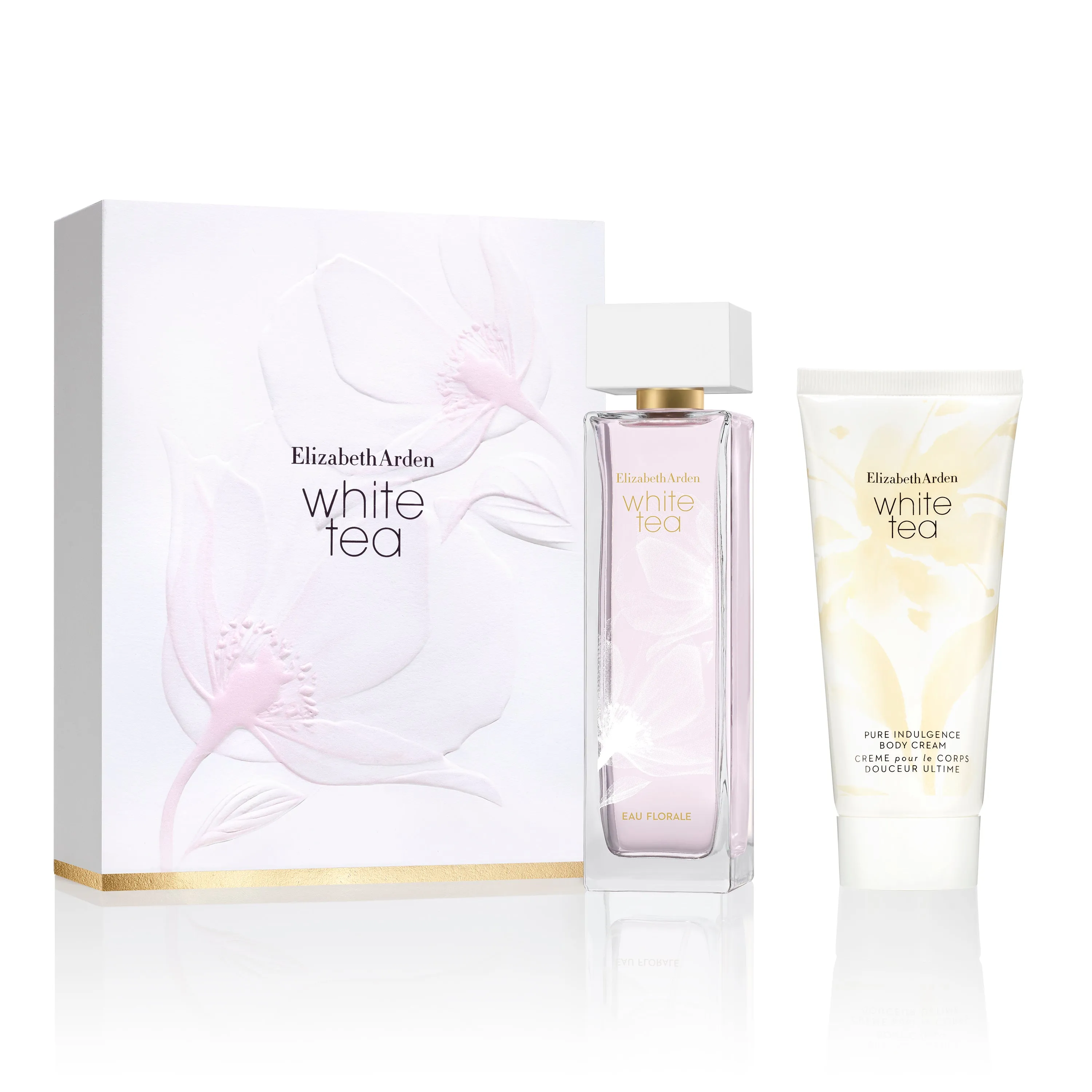 Coffret White Tea Eau Florale Eau de toilette 100ml, Spray Vaporisateur, Crème Corps