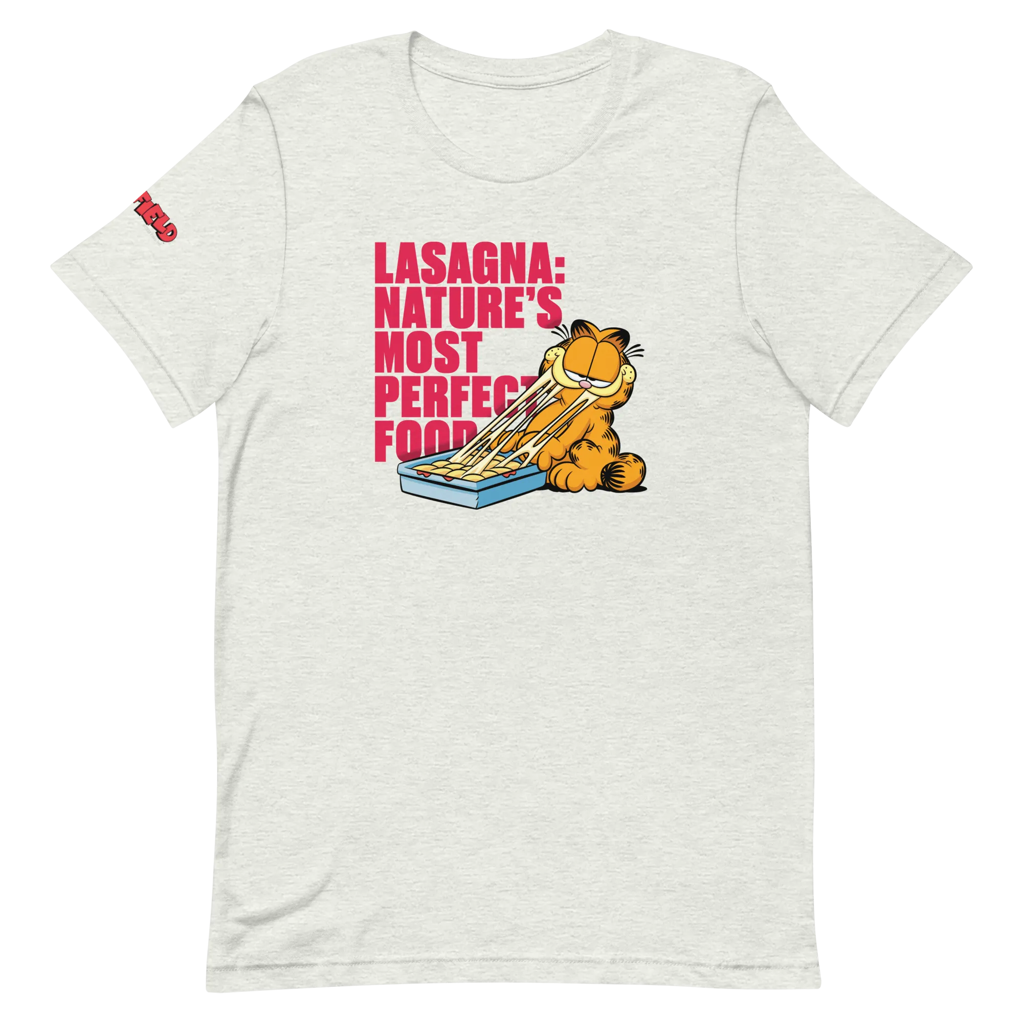 Garfield Lasagna Adult Short Sleeve T-Shirt