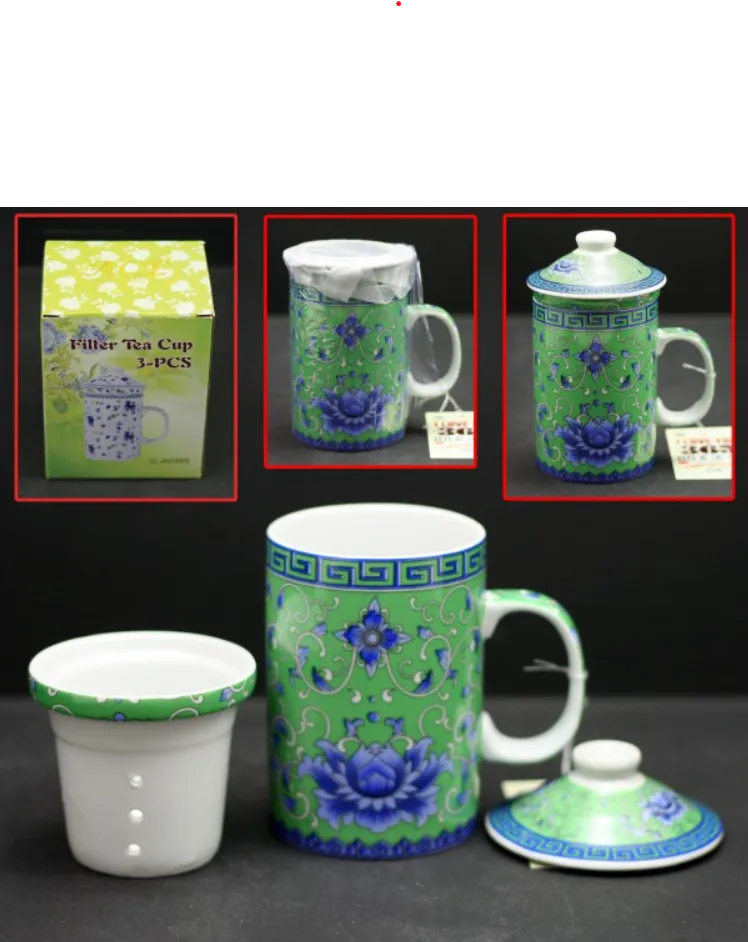 Green lotus tea mug