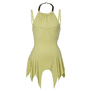 HALTER NECK GATHERED TOP / GINGER