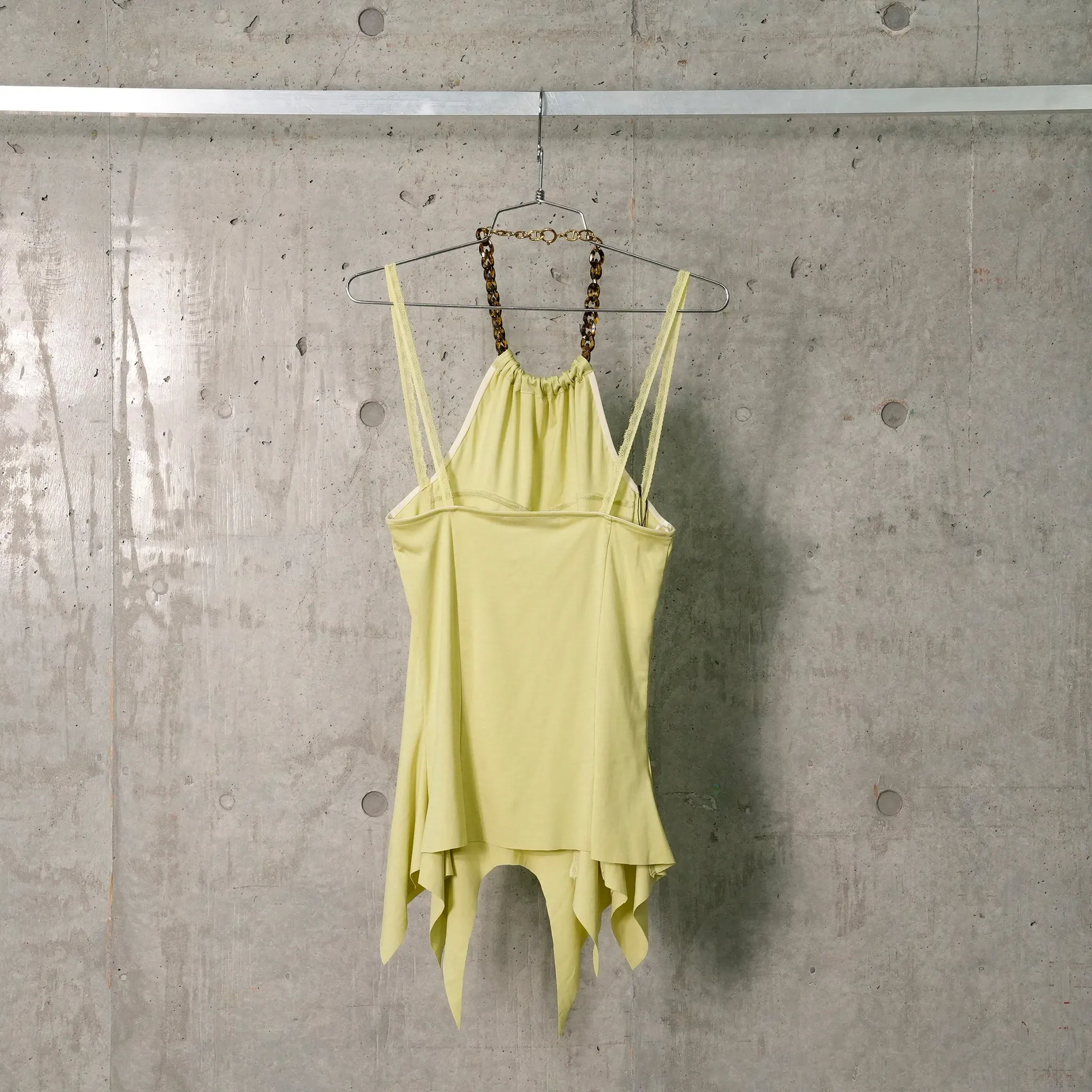 HALTER NECK GATHERED TOP / GINGER