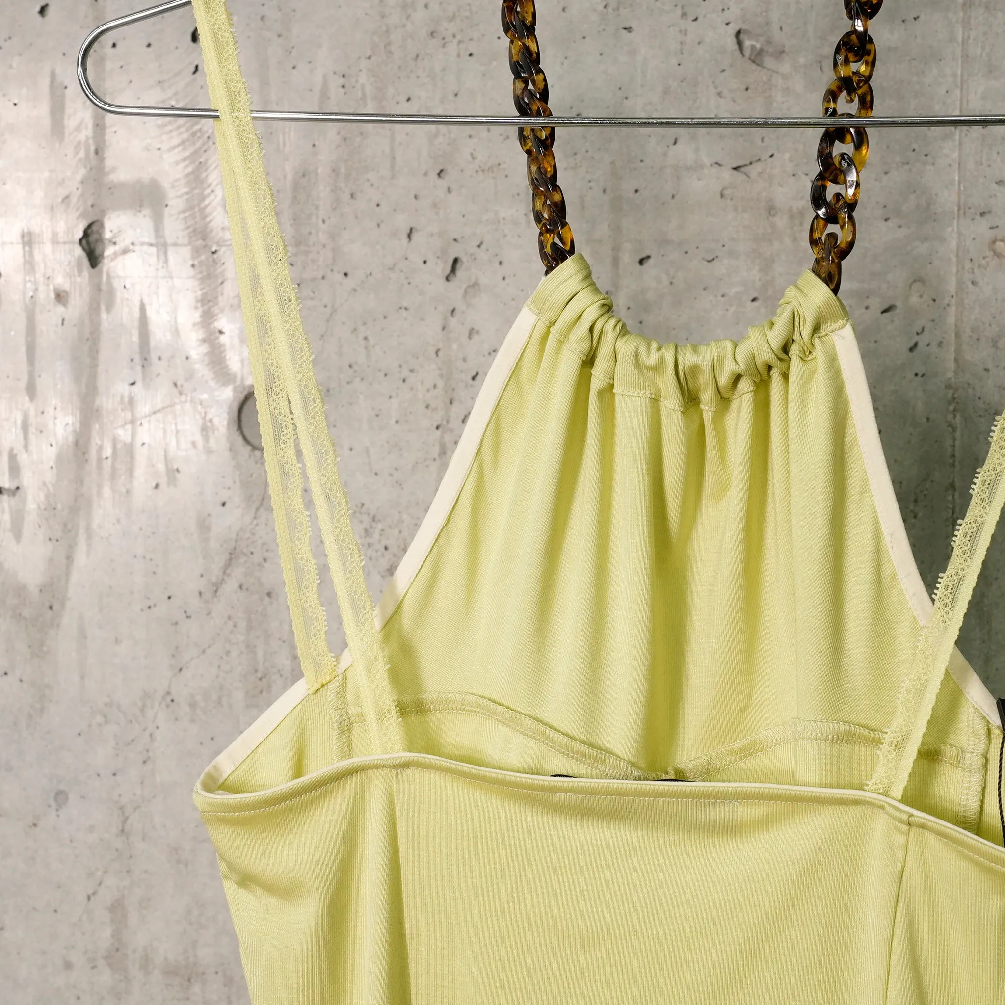 HALTER NECK GATHERED TOP / GINGER