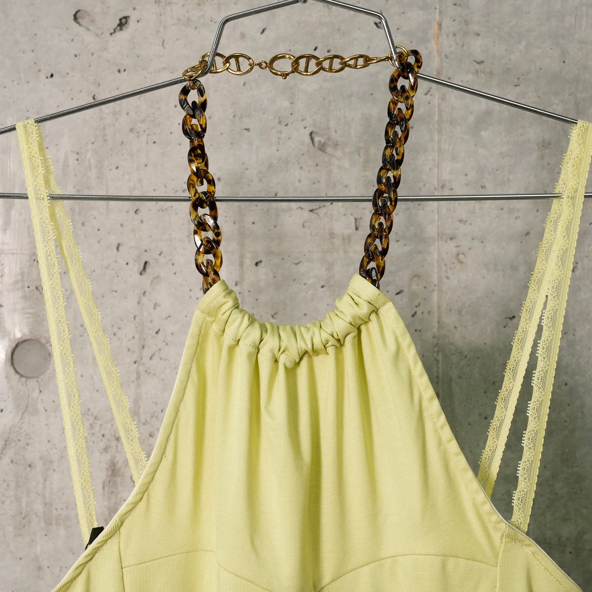 HALTER NECK GATHERED TOP / GINGER