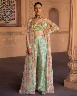 Jasmine Crop Top And Cape Set