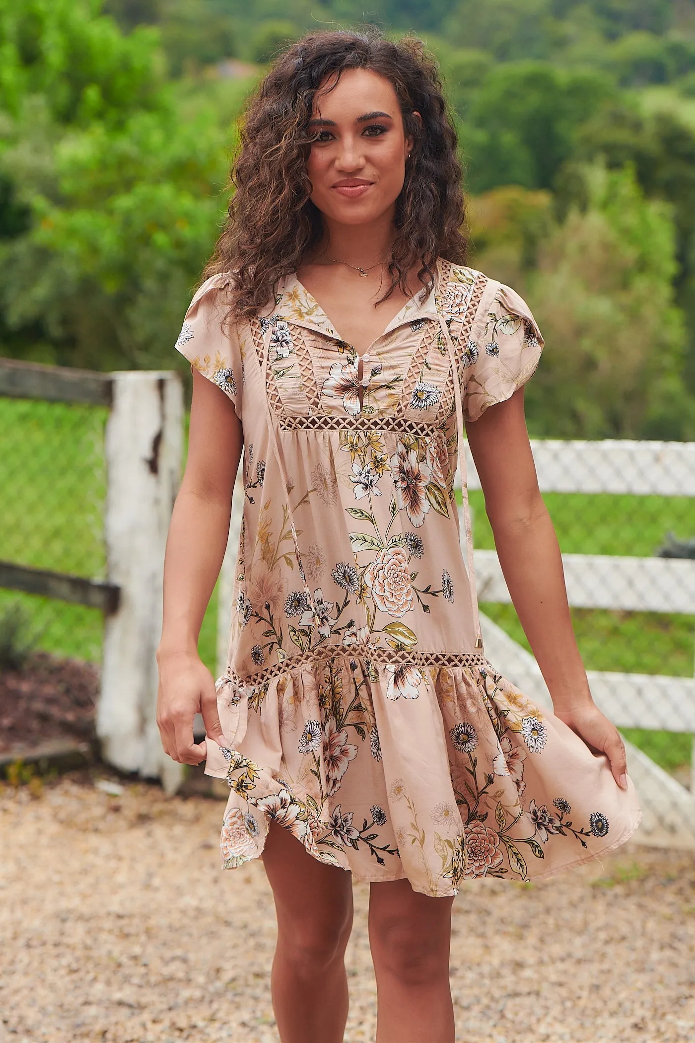Jess Dress - Peach Tea