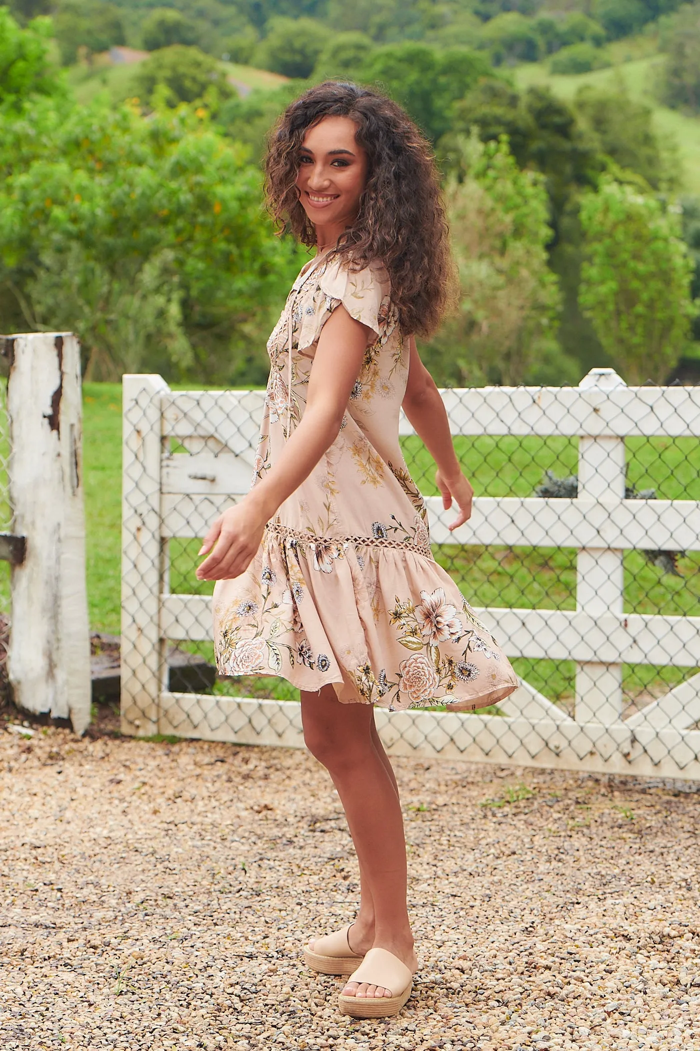 Jess Dress - Peach Tea