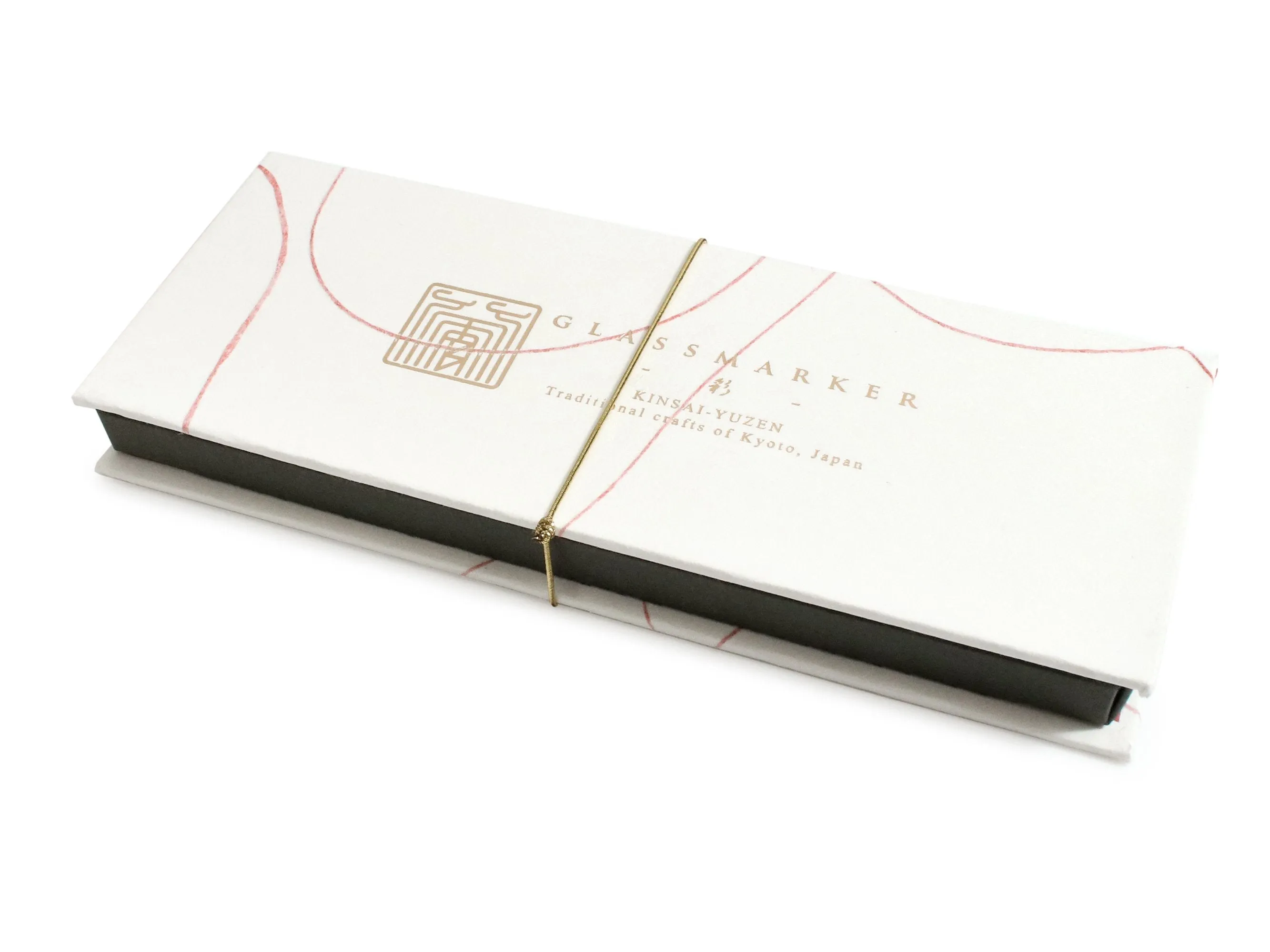 Kinsai Glass Marker - 6 Set Gift Box,Gold,Silver