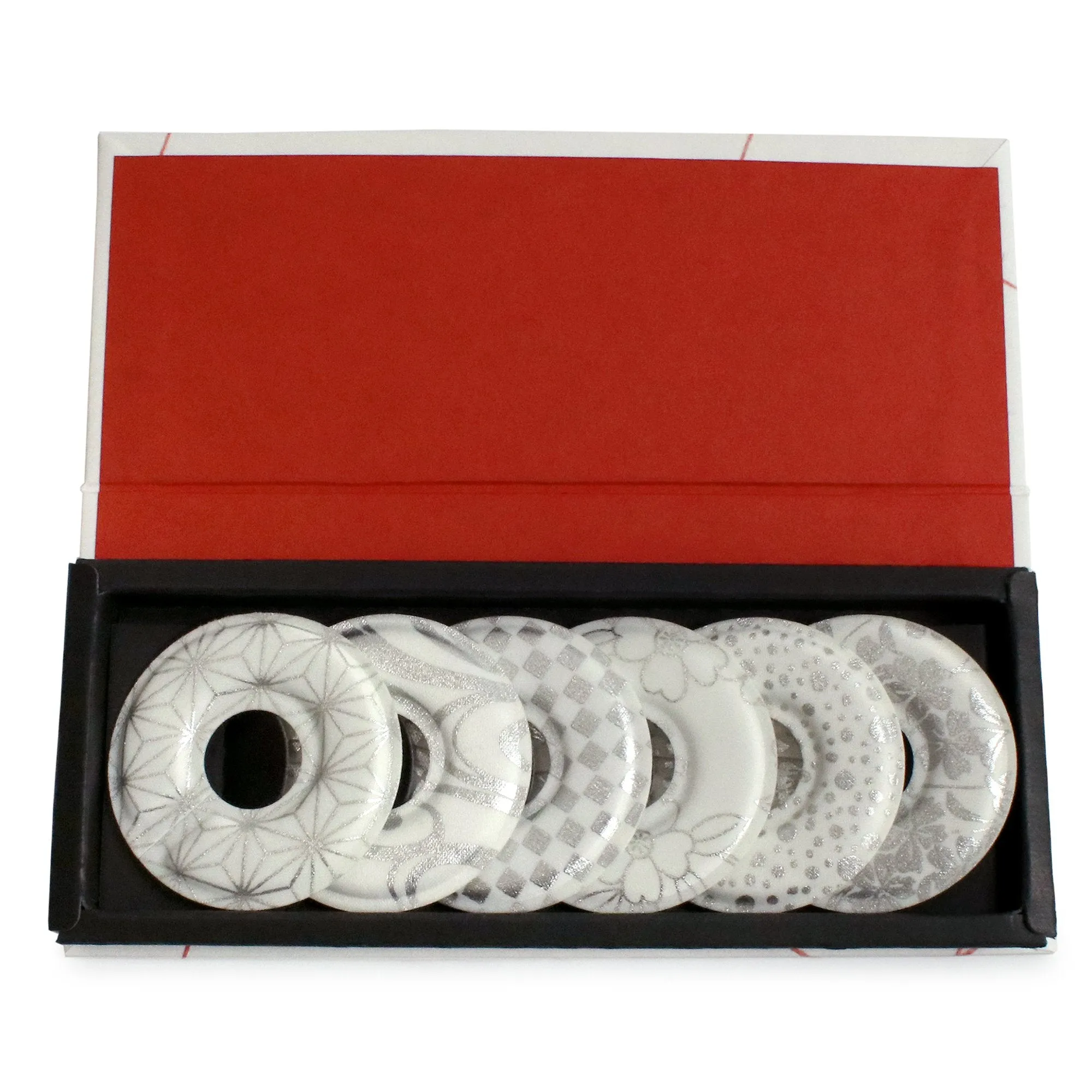 Kinsai Glass Marker - 6 Set Gift Box,Gold,Silver
