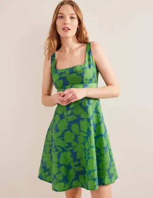 Organza Mini Dress-Jasmine Green, Windsor Bloom