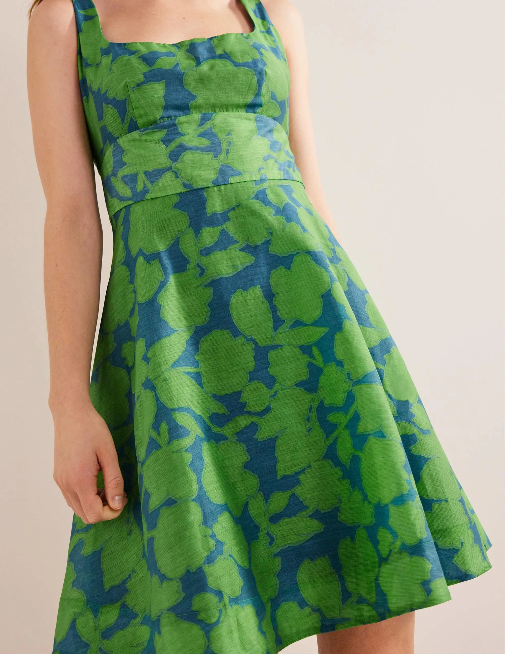 Organza Mini Dress-Jasmine Green, Windsor Bloom