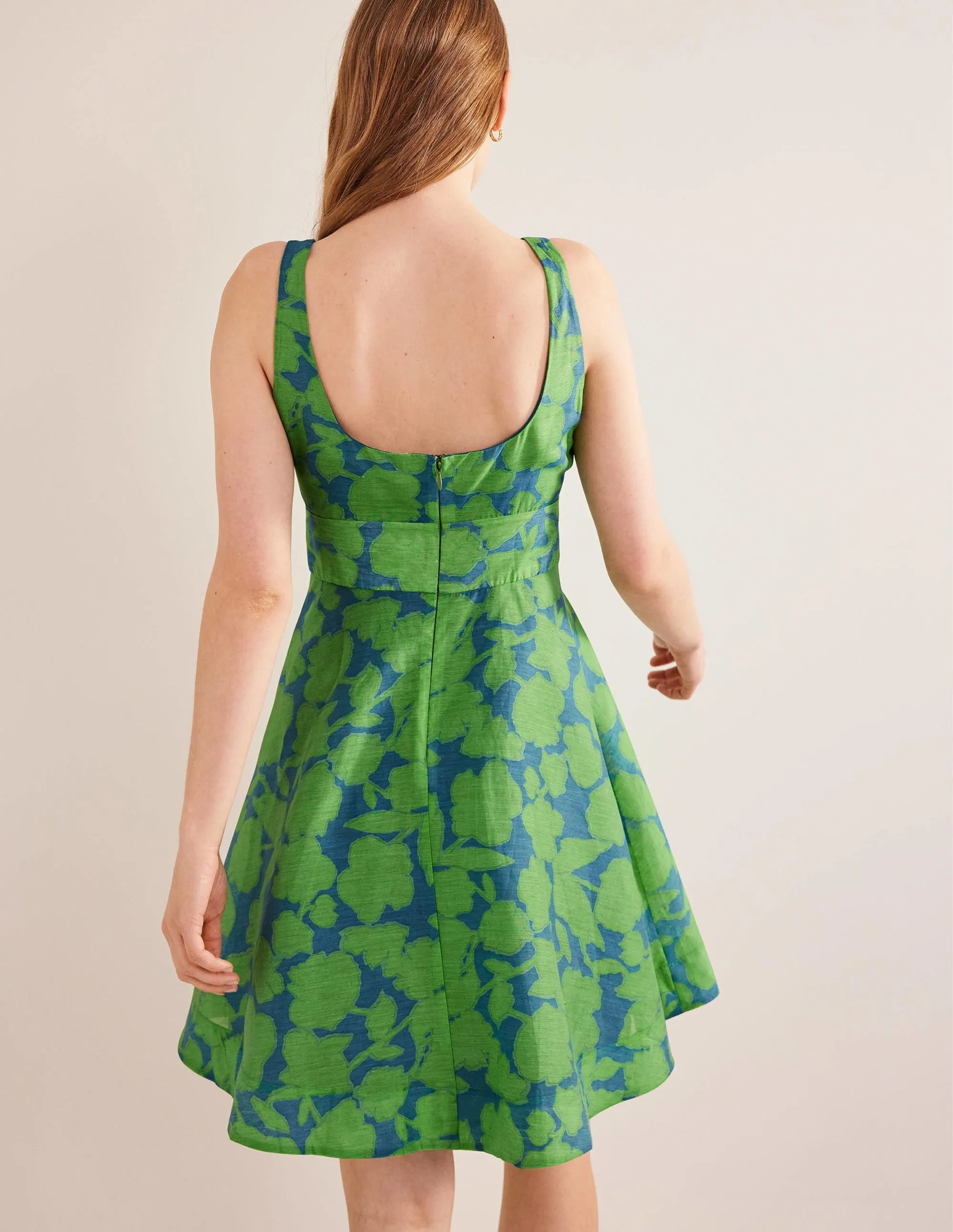 Organza Mini Dress-Jasmine Green, Windsor Bloom