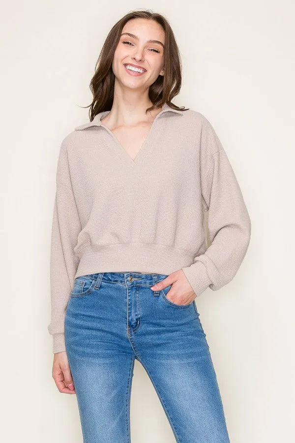 Pink Berry Prep Knit Top