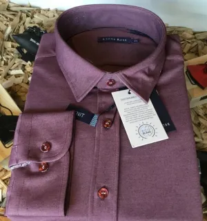 Stone Rose Long Sleeved Shirt Style Mellsk02695 Dark Berry