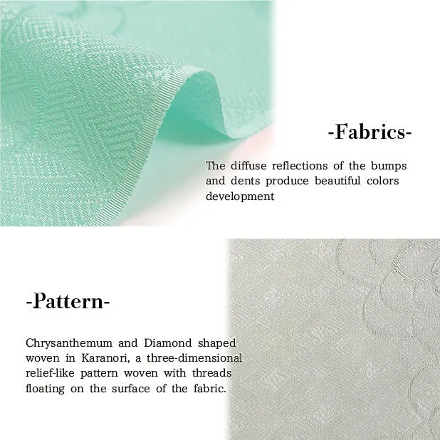 Tango Chirimen Crepe Silk Obiage;Obi Bastle -Flower Pattern